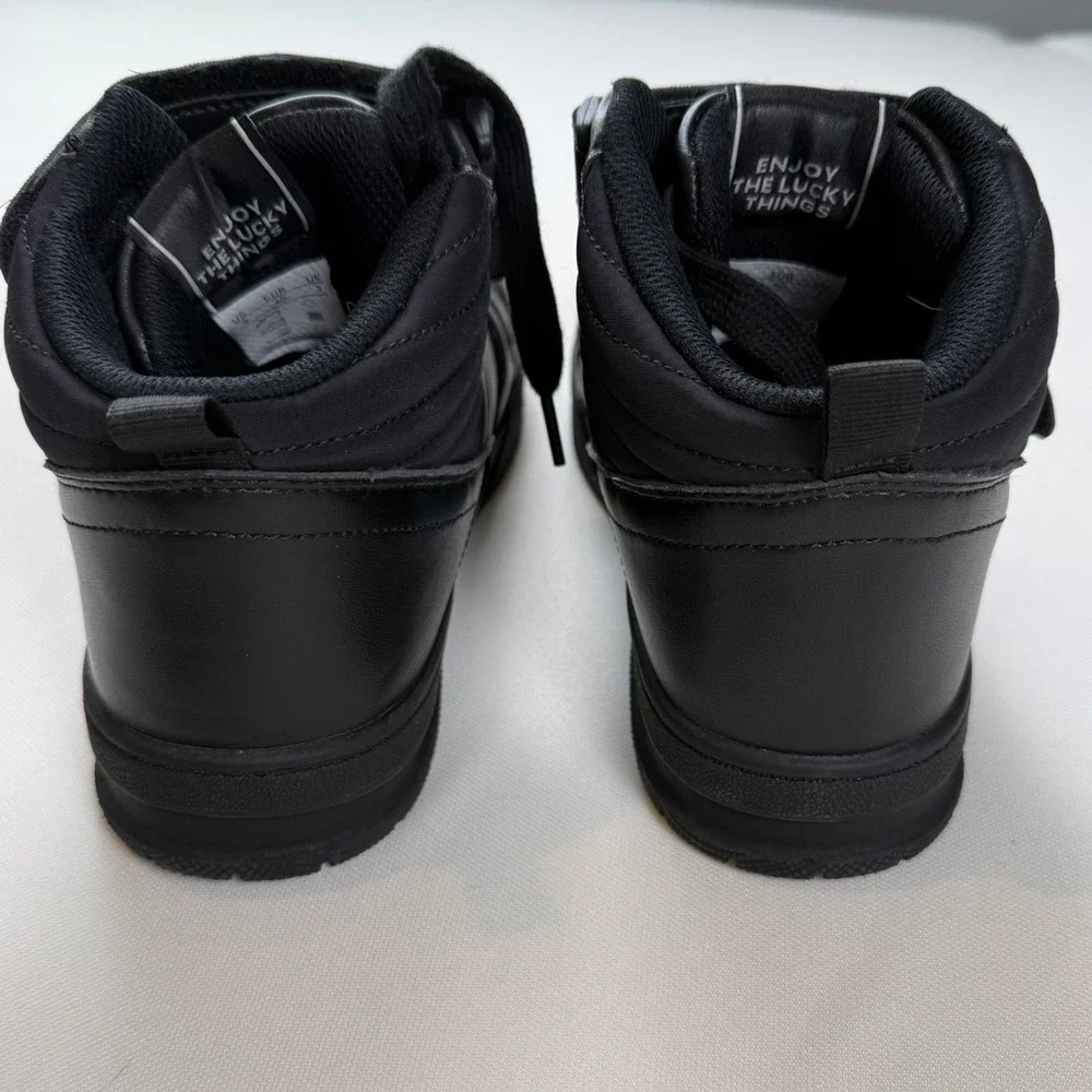 Lucky Step‎ Mens High Top Sneakers Black Air Cooled Strap Athletic Shoes Size 9
